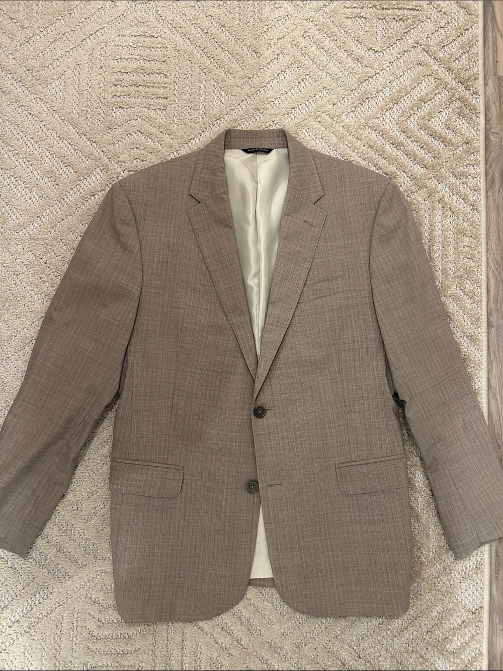 Banana Republic 40R Taupe Plaid Sport Coat